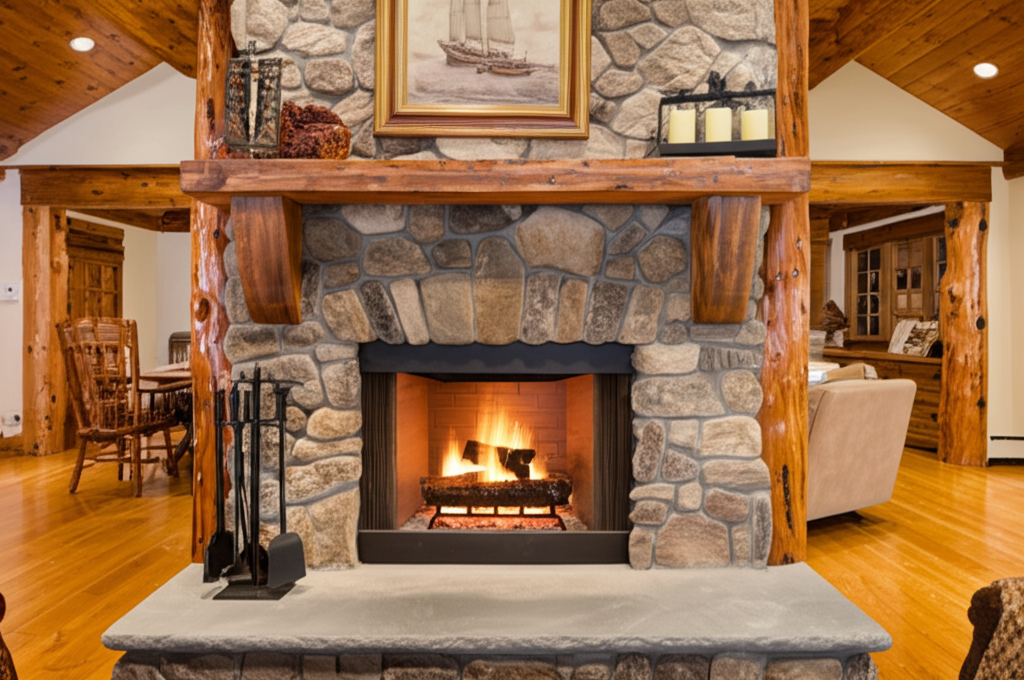 Stone Fireplace